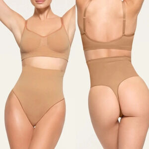 NEW SKIMS‎ Core Control High Waisted Thong Ochre Size XS